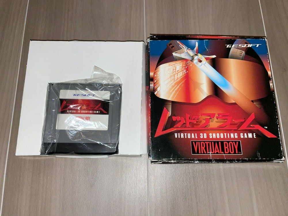 Virtual Boy Red Alarm 3D Shooting Game with Outer Box - Working Cartridge-image