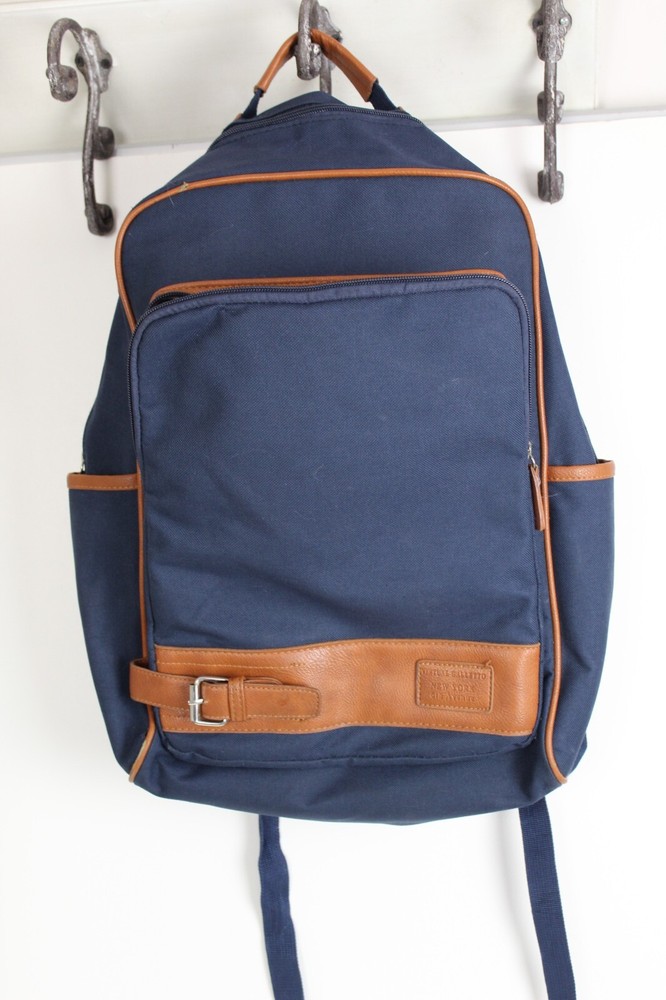 Navy Blue 6th Ave Virtual Galletto Laptop Backpack New York-image