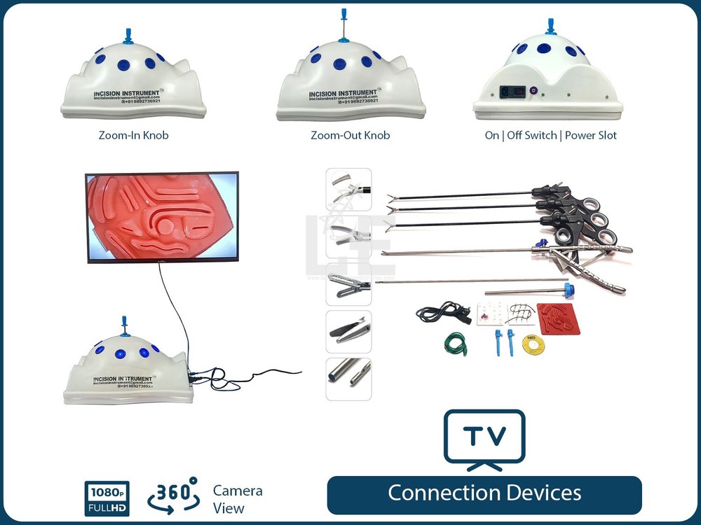 Laparoscopic Virtual Endo-Trainer with 5 Basic Real Instruments-image