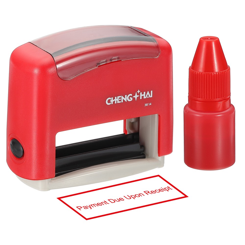 Payment Due Upon Receipt Self Inking Stamp Ink Stamp, Office Stamps with Red Ink-image